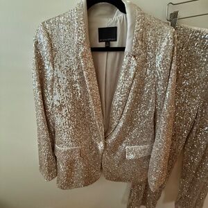 BANANA REPUBLIC champagne SEQUIN JACKET